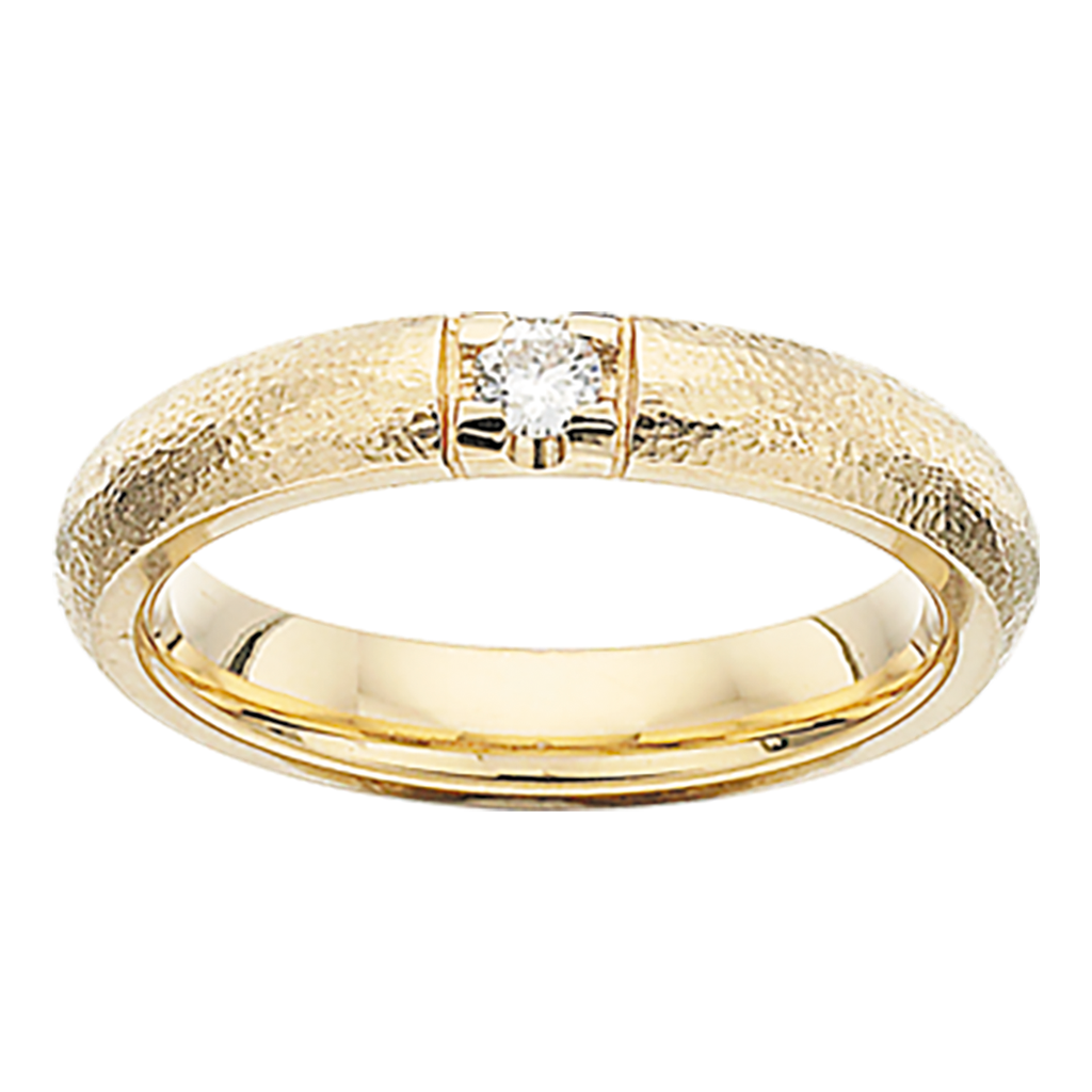 Grace Ring rustik 14 kt. rd 0,09 H-W/SI