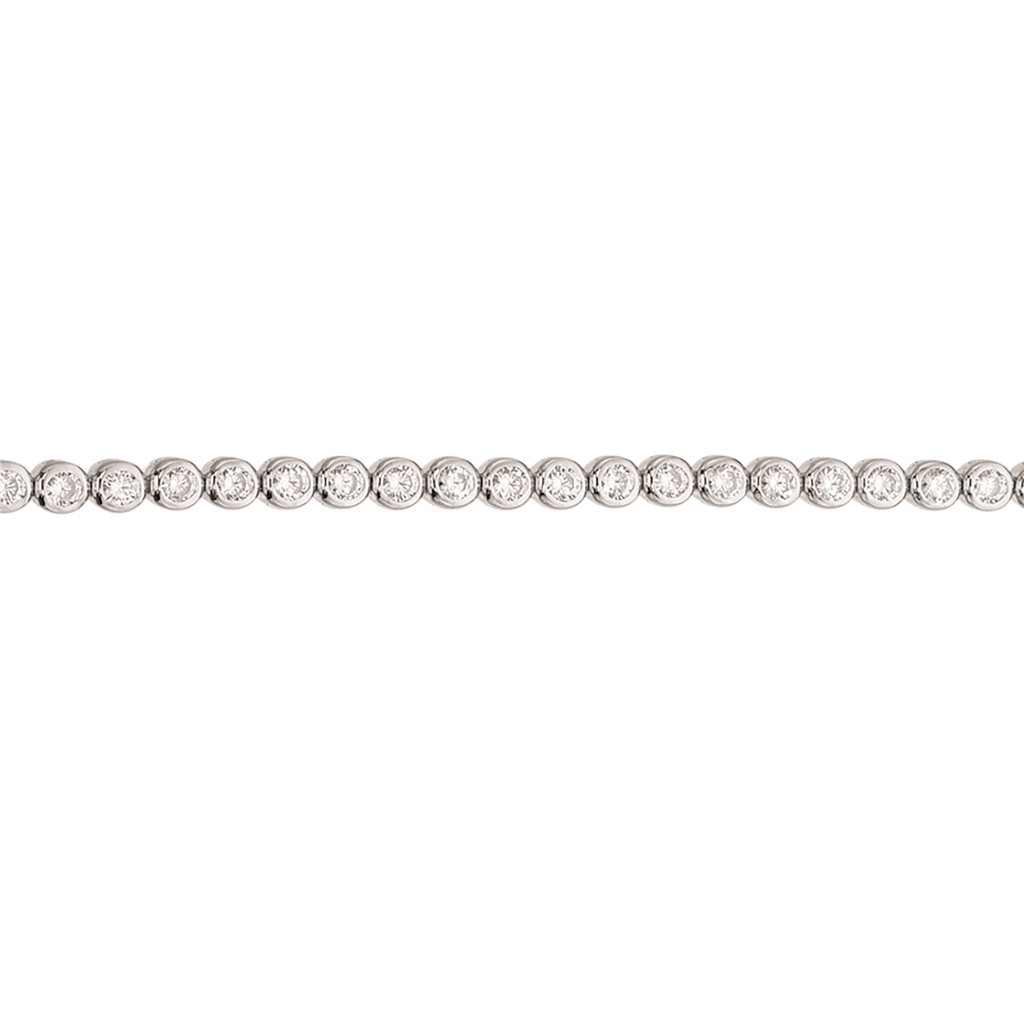 Sølv armbånd tennis cubic zirk. rhod. ***
