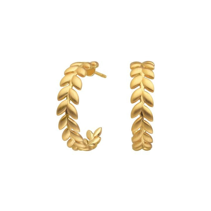 Season hoop sølv forgyldte øreringe byBiehl