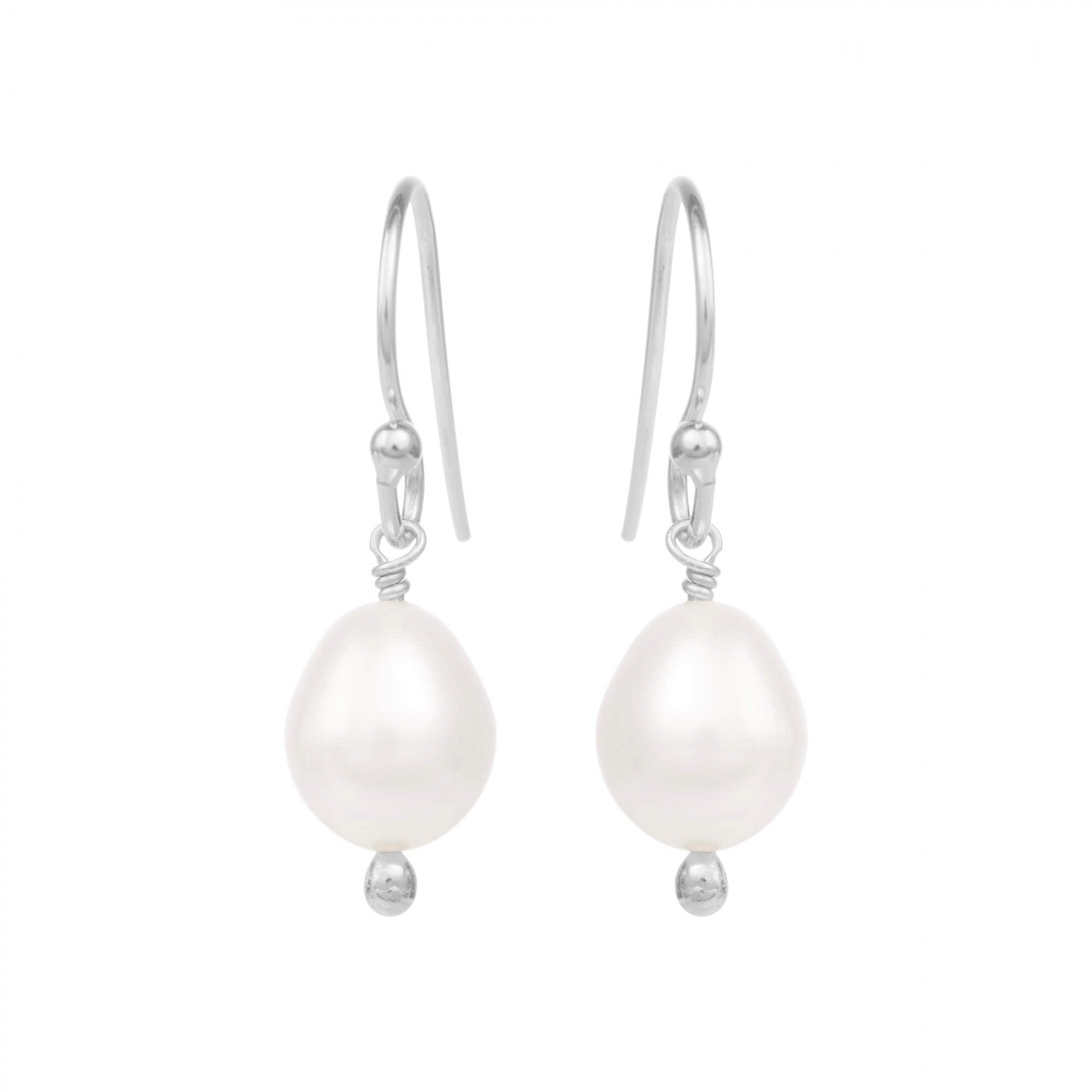 Sølvørebøjler m/hvid fwp