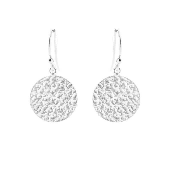 Sølv ørebøjle . rå overfl., 15 mm mønt