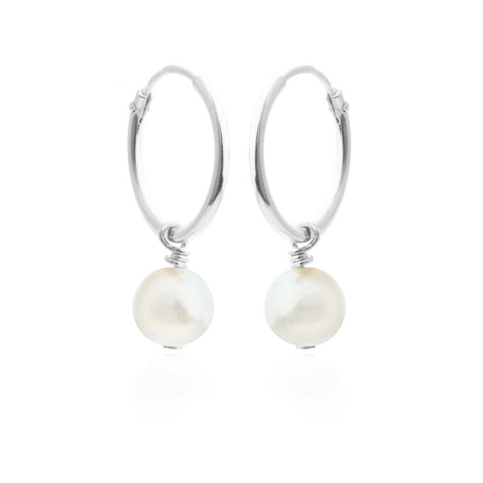 Sølv creol blank 15mm hvid fvp.