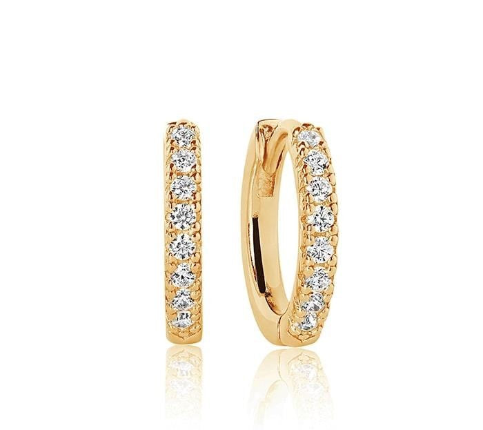 Ellera sølvøreringe forgyldt Sif jakobs