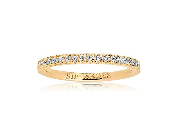 Ellera sølvring forgyldt Sif Jakobs