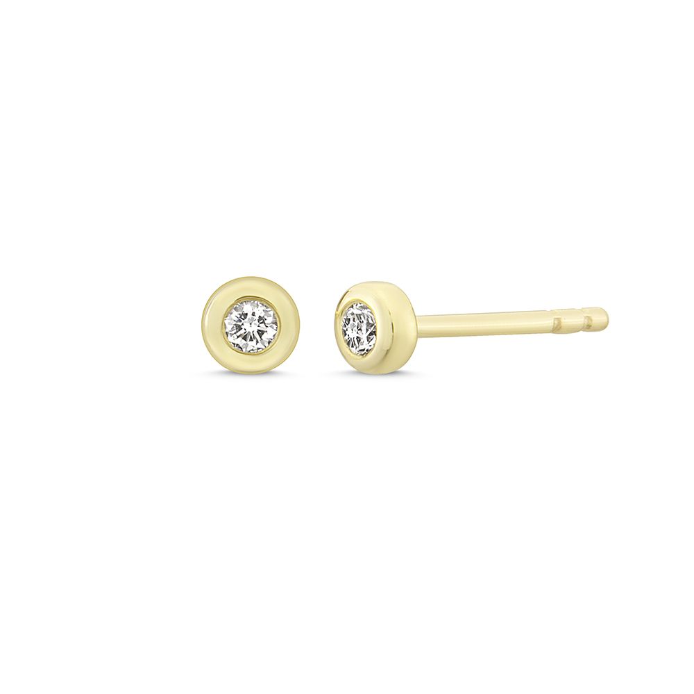 14 kt. Zoe ørestikker m/2x0,03 ct. W-si