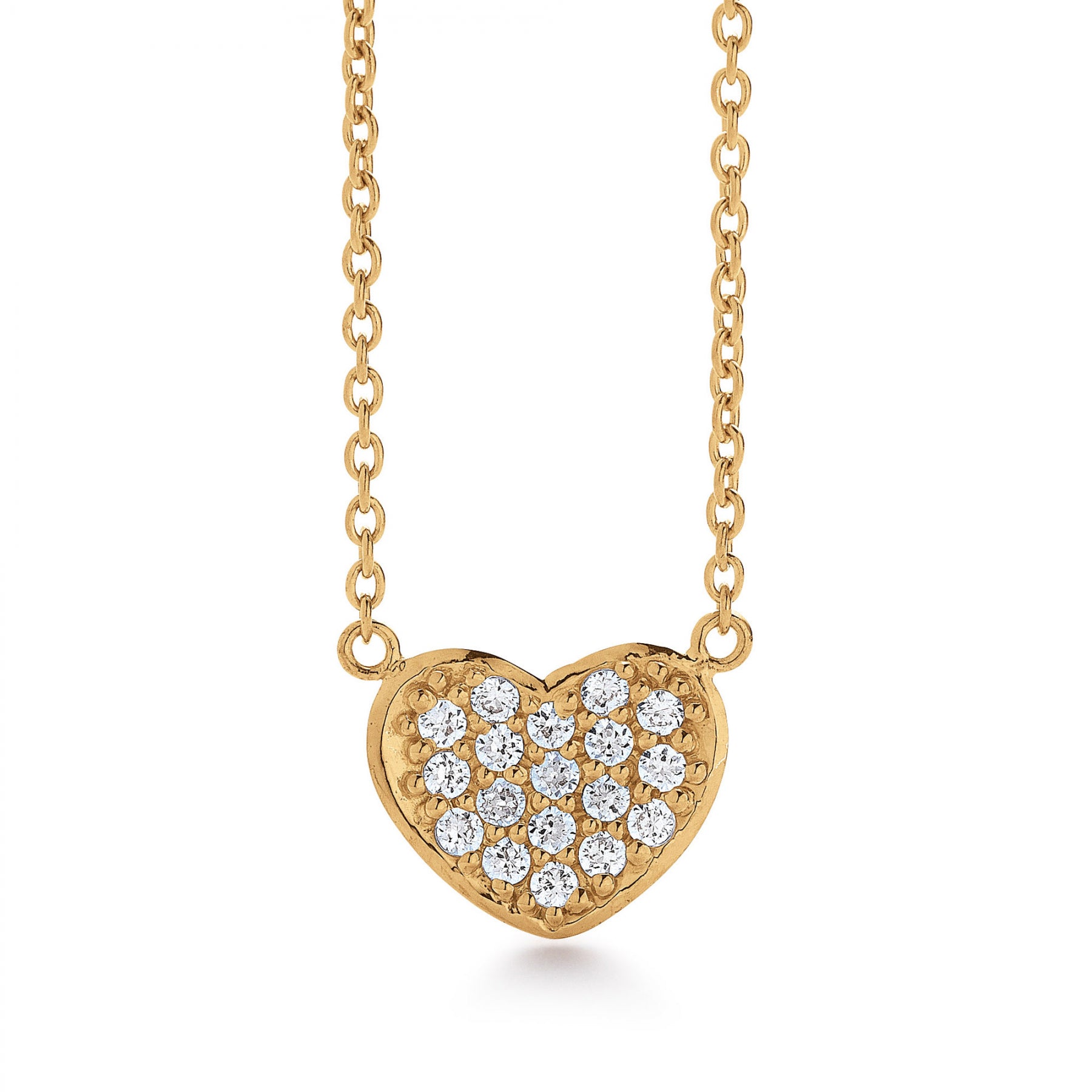 FORG. SØLV COLLIER M/SY.ZIRCONIA 42+3CM