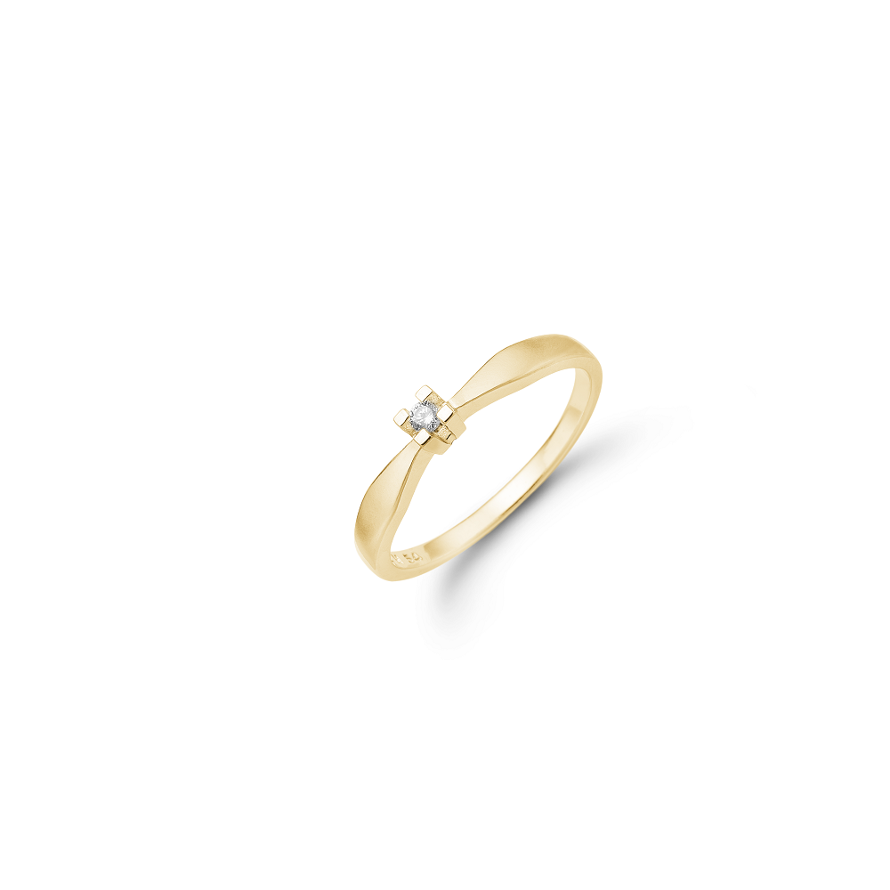 8 kt. Eternity ring 4 greb 0,03 ct. WSI