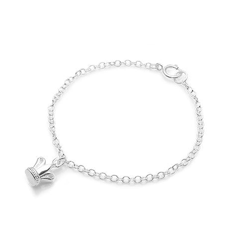 SØLV ARMBÅND M/KRONE 14+2CM*