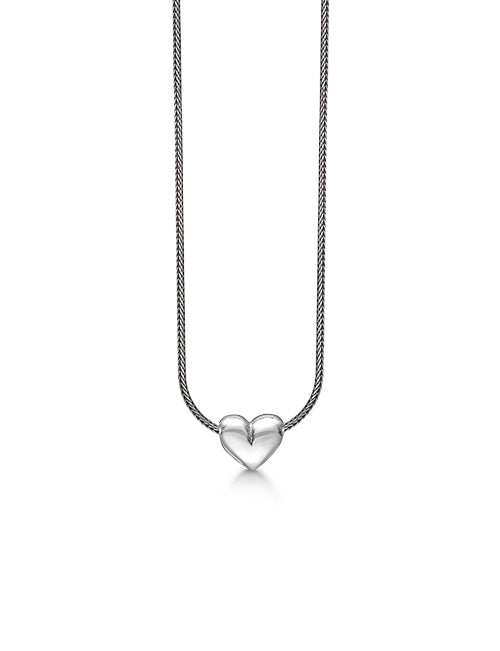 SØLV COLLIER M/LET OXYDERING 45CM