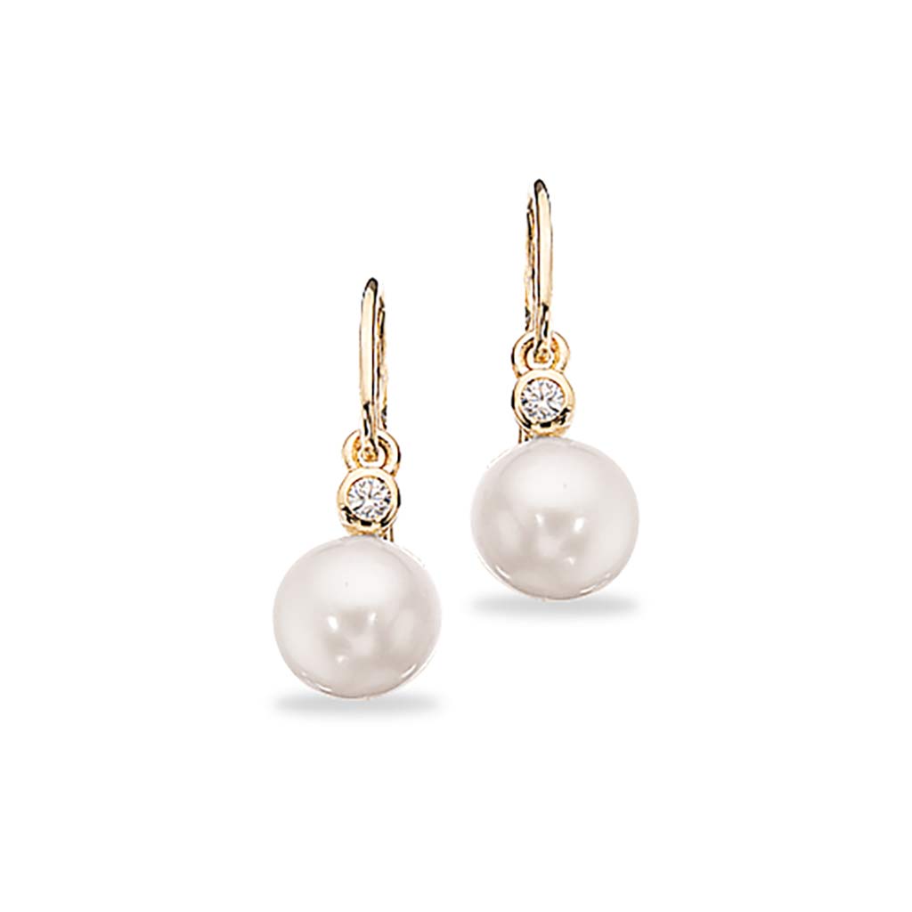 14 kt. ørehængere m/fkp. 7,5-8 mm**