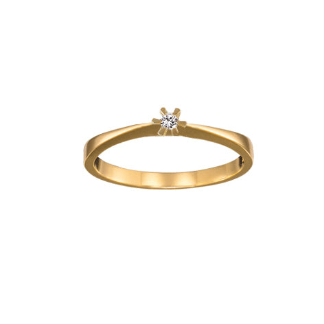 Cheri ring rødg. m/brillant 0,03ct. W.VVS*