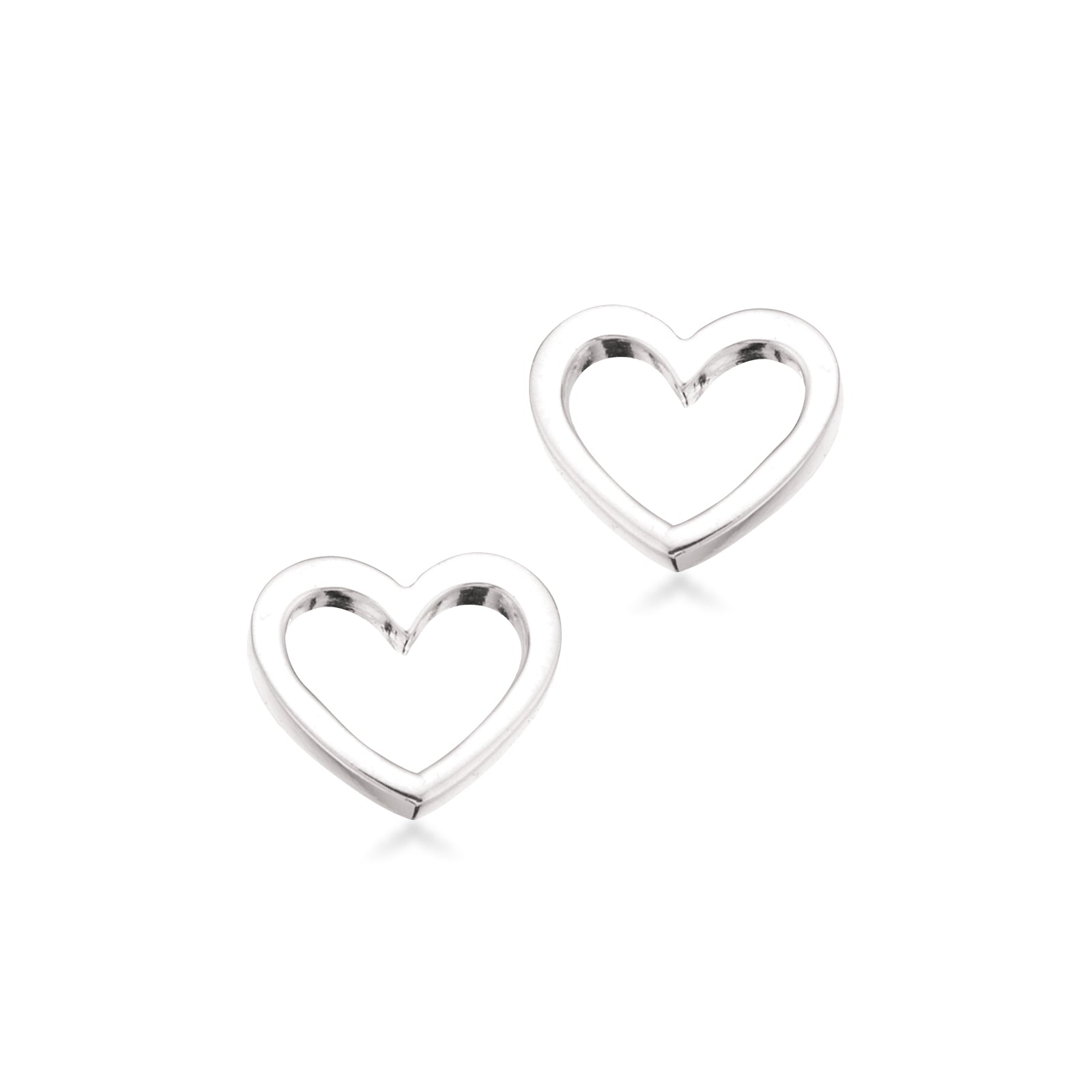 Hjerte ørestikker sølv