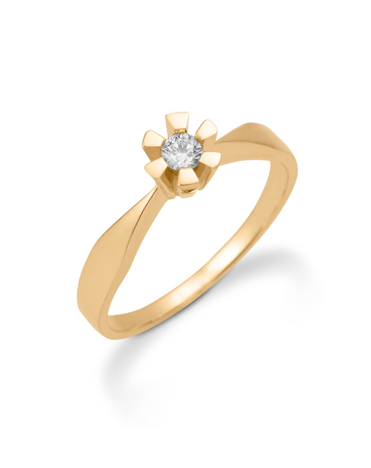 14 kt. Eternity ring m/0,15 ct. W.SI.