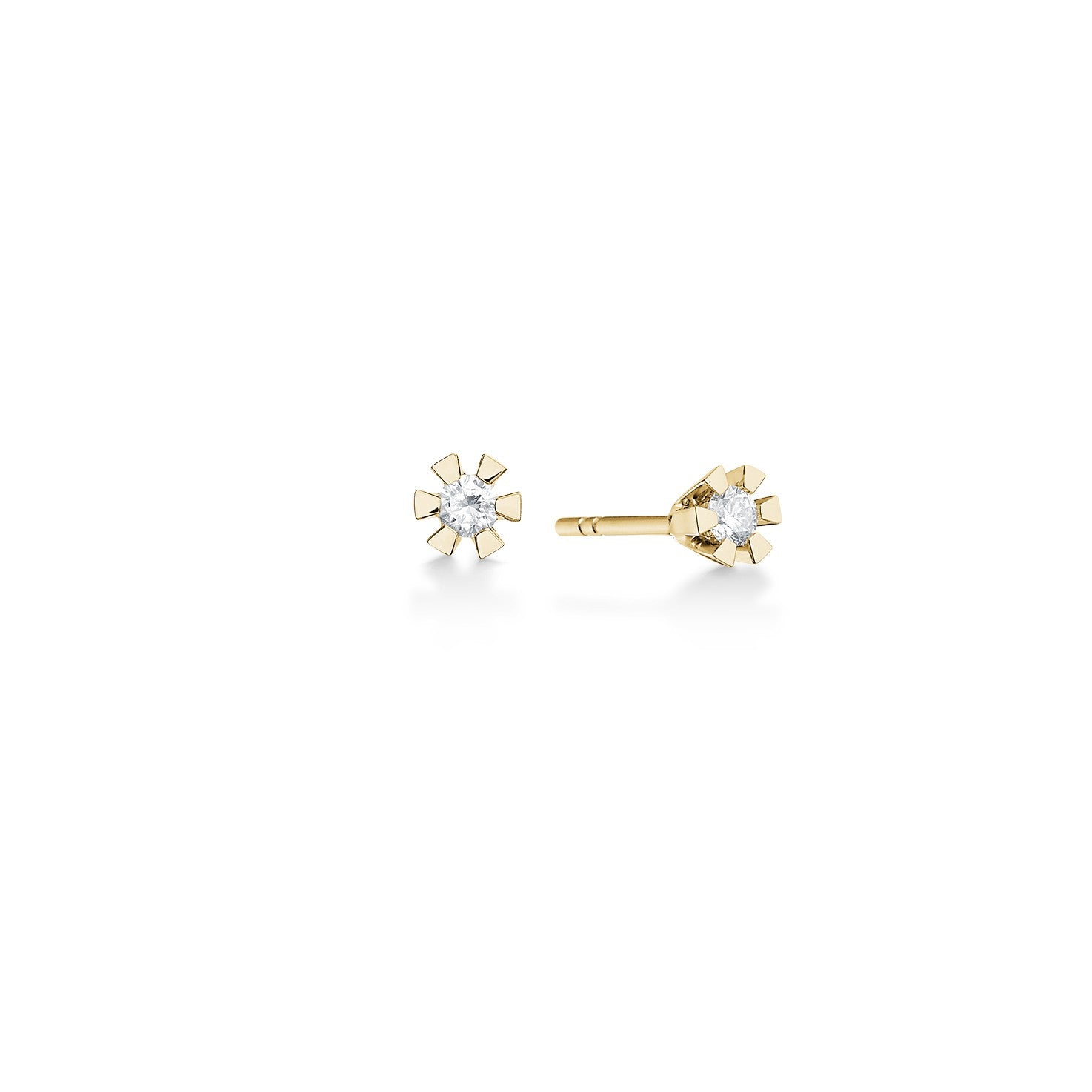 14KT ØRESTIK BRILL.2X0,10 Ct WSI