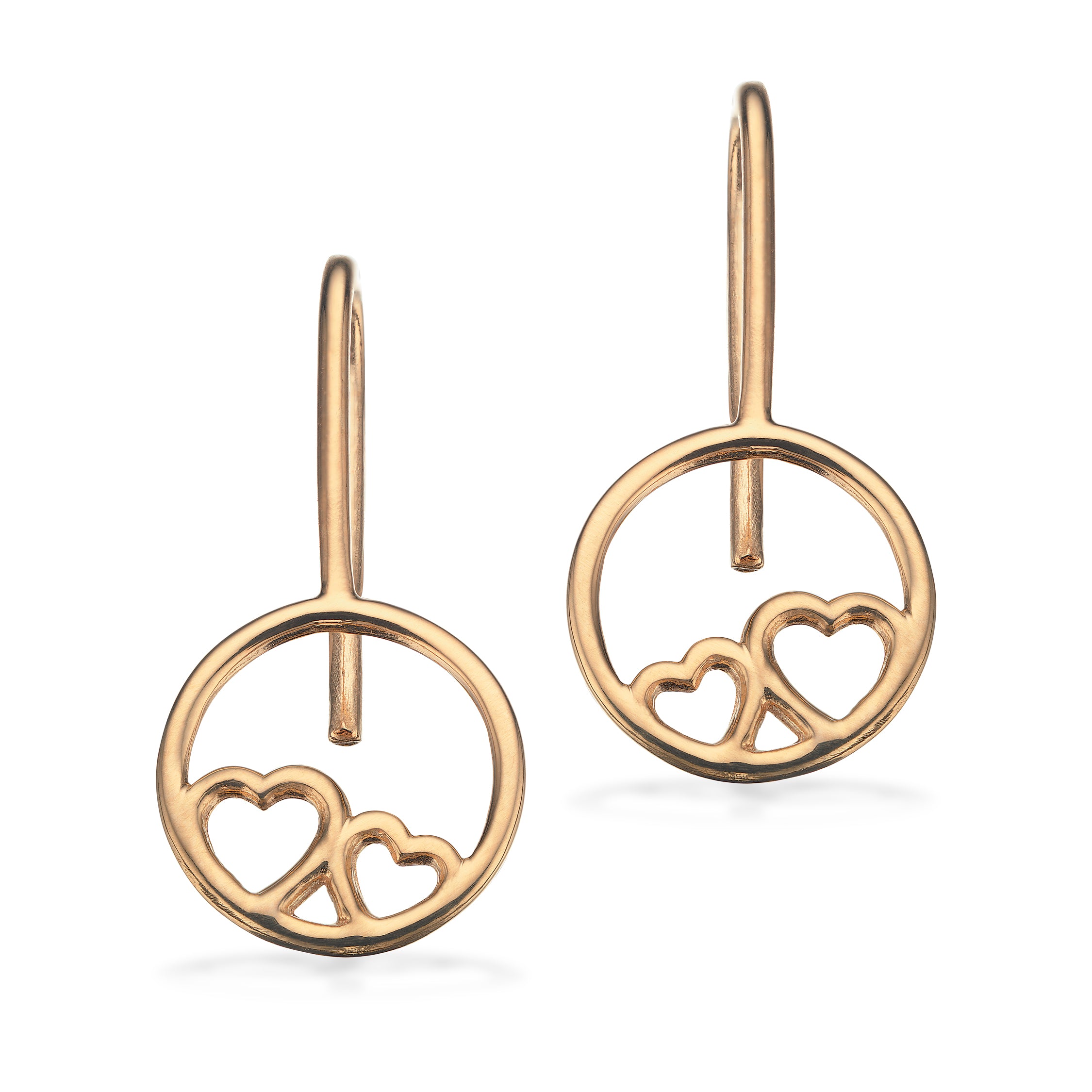 Ørehænger dobbelt hjerter sølv fg.