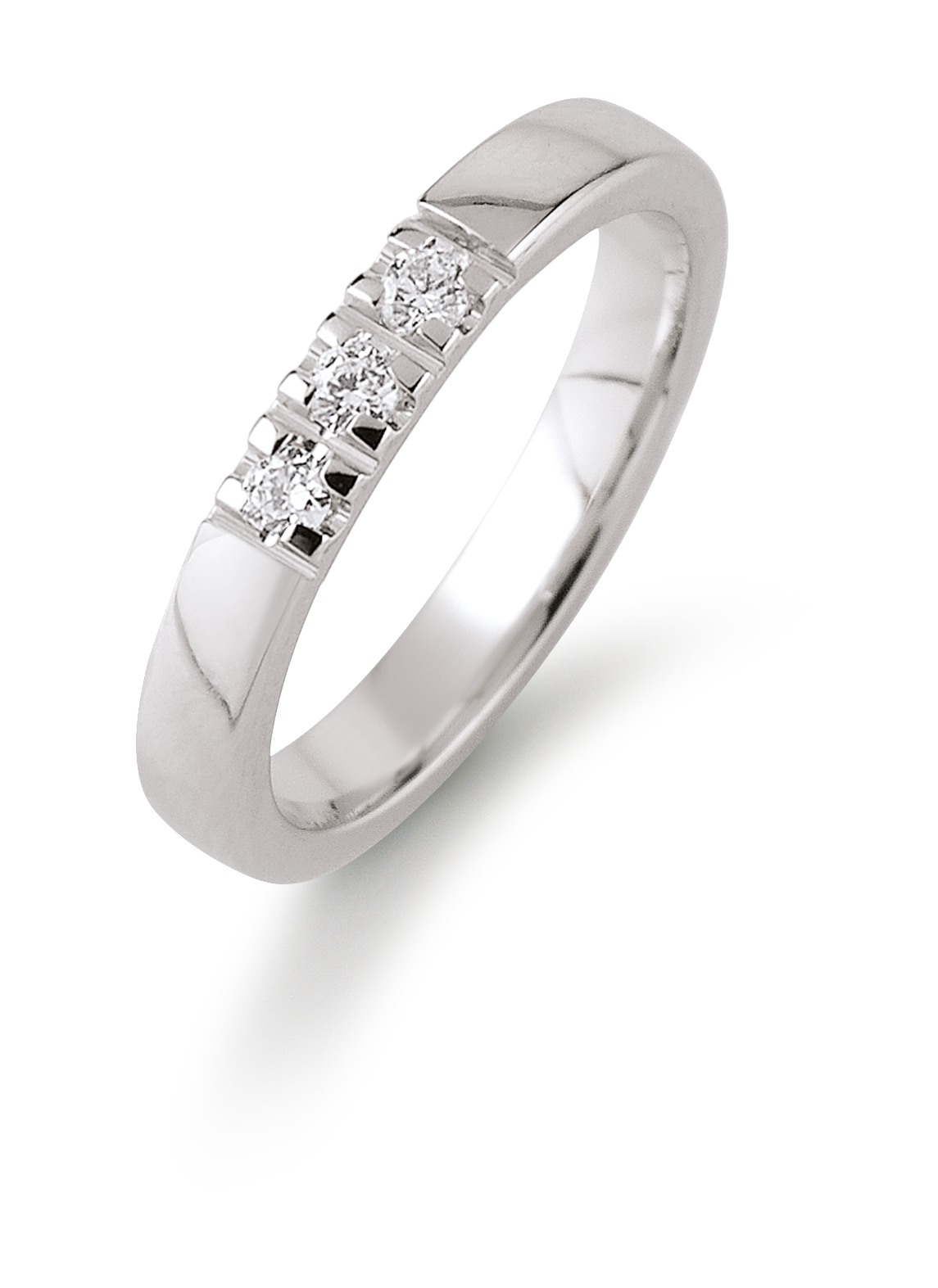 14 Kt. Hvg. All.ring 0,21 ct. W.Si