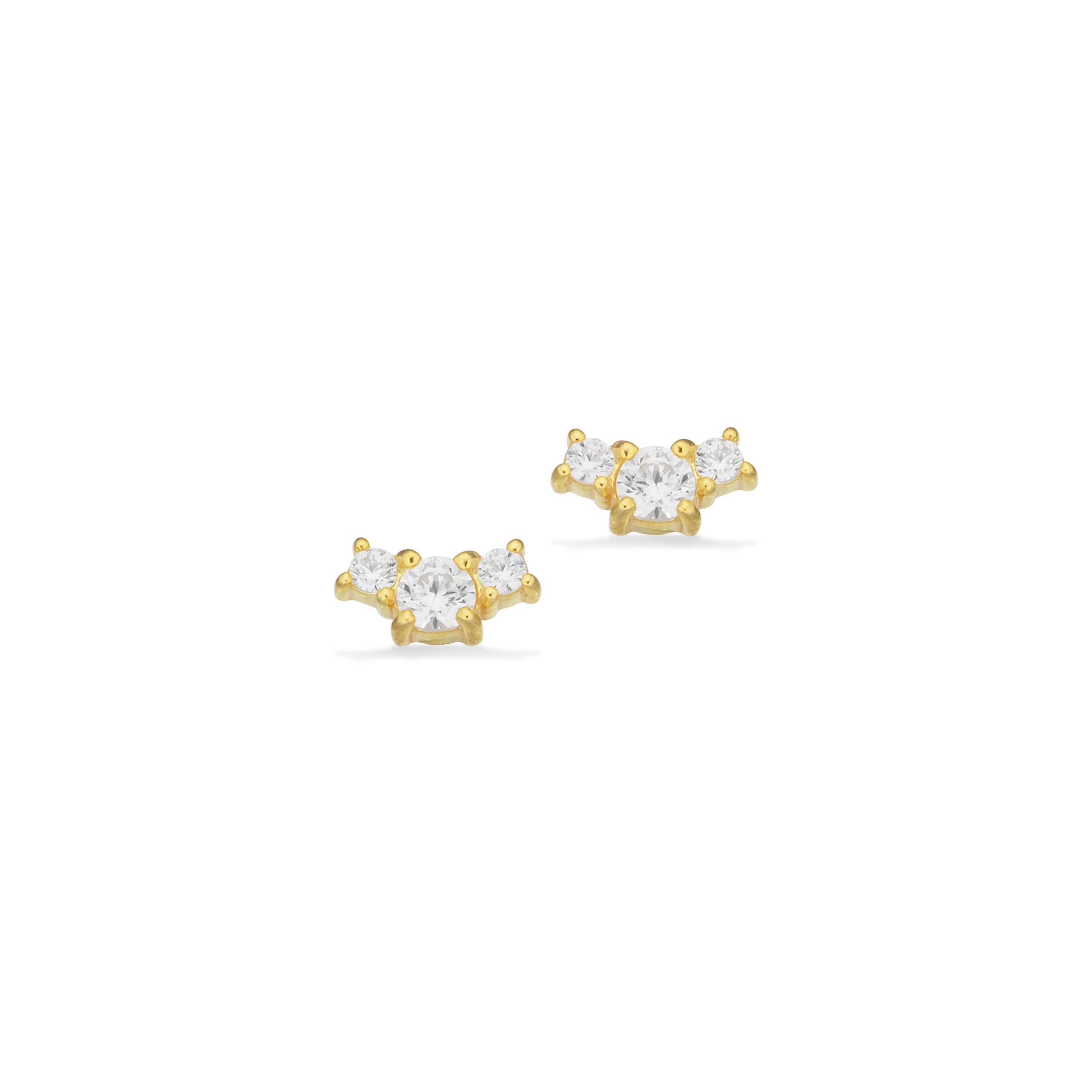 Forgyldt ørestikker cubic zirk.