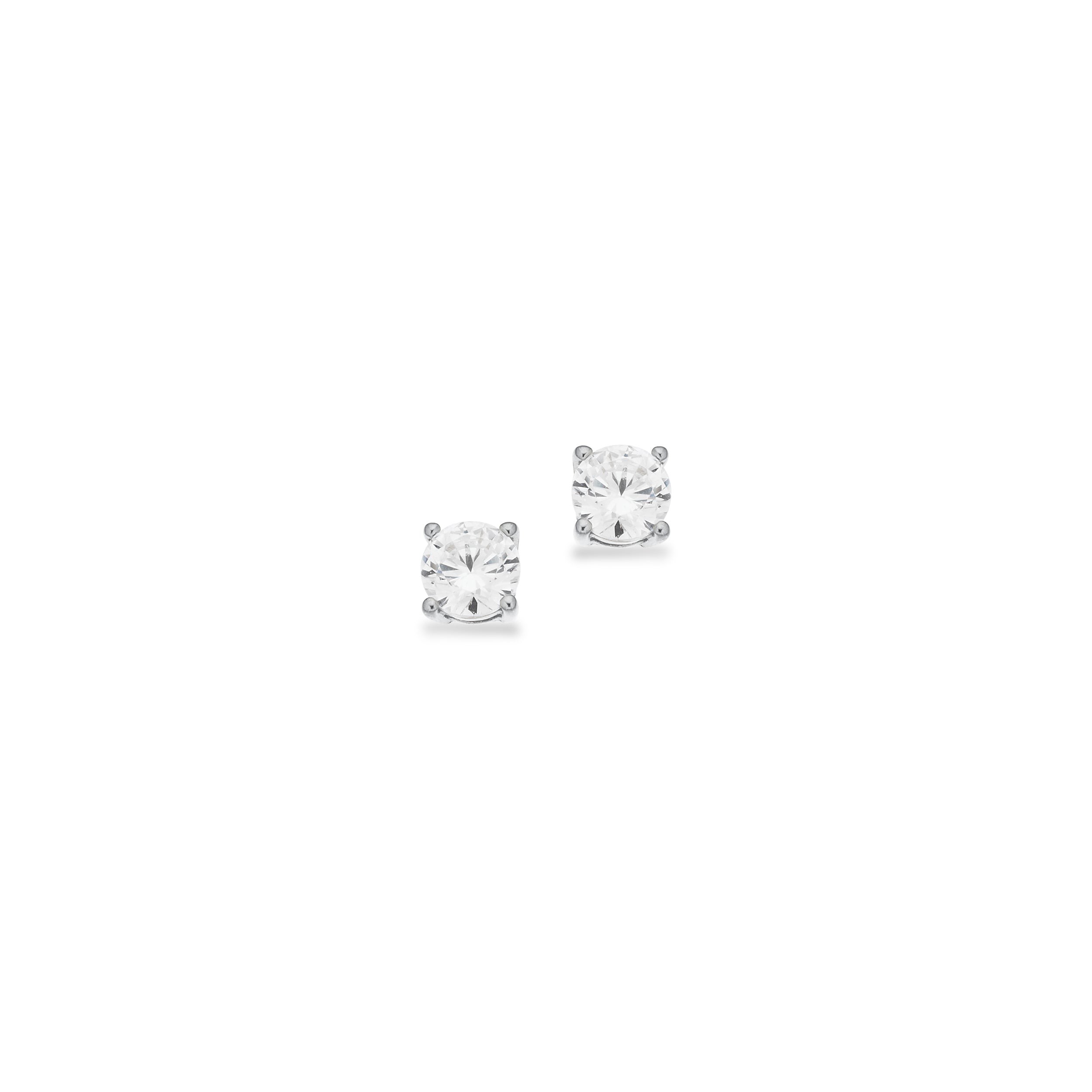 Sølv ørestikker 4 grabber 4mm cubic. zirk.