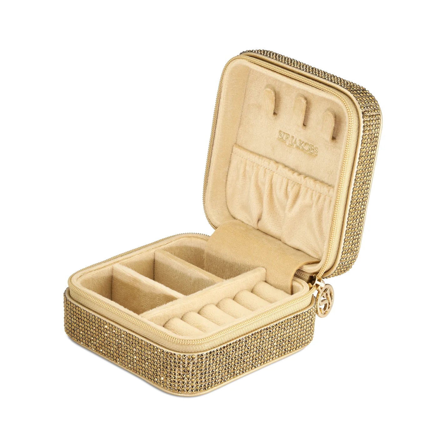 Sparkly Gold Travel smykkeskrin