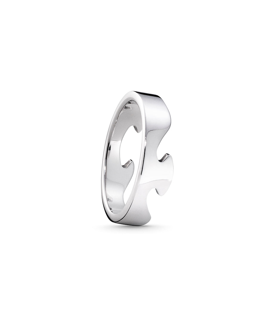18 Kt. Fusionring hvidguld endestykke