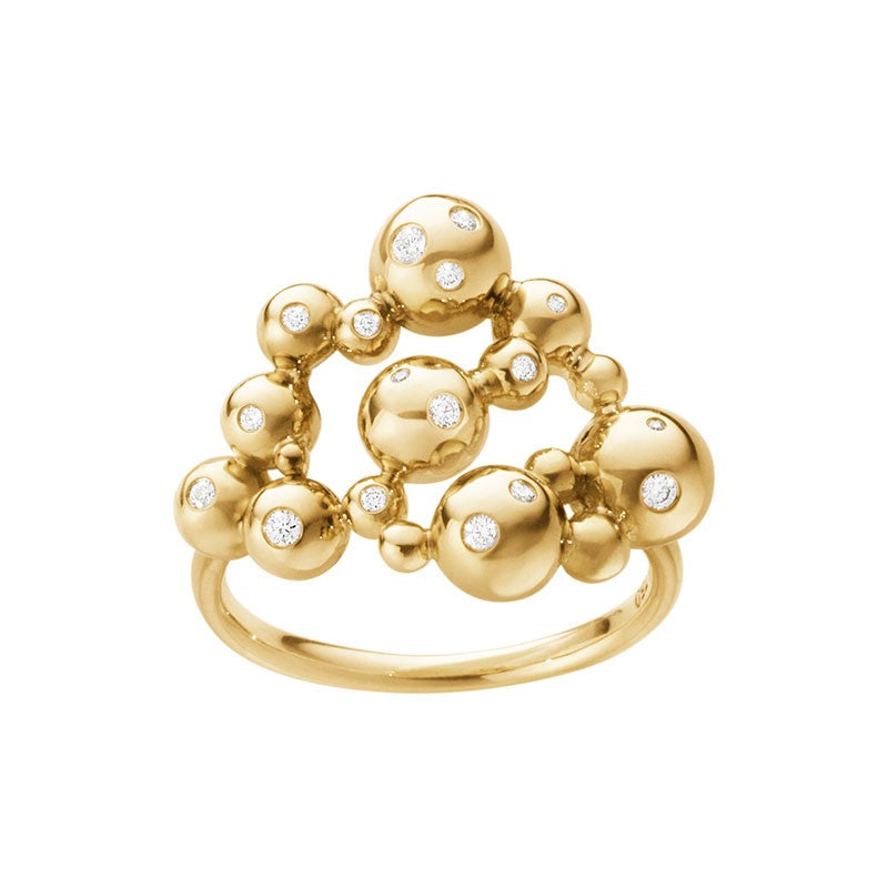 18 kt. Moonlight Grapes Cluster ring 0,11 ct.