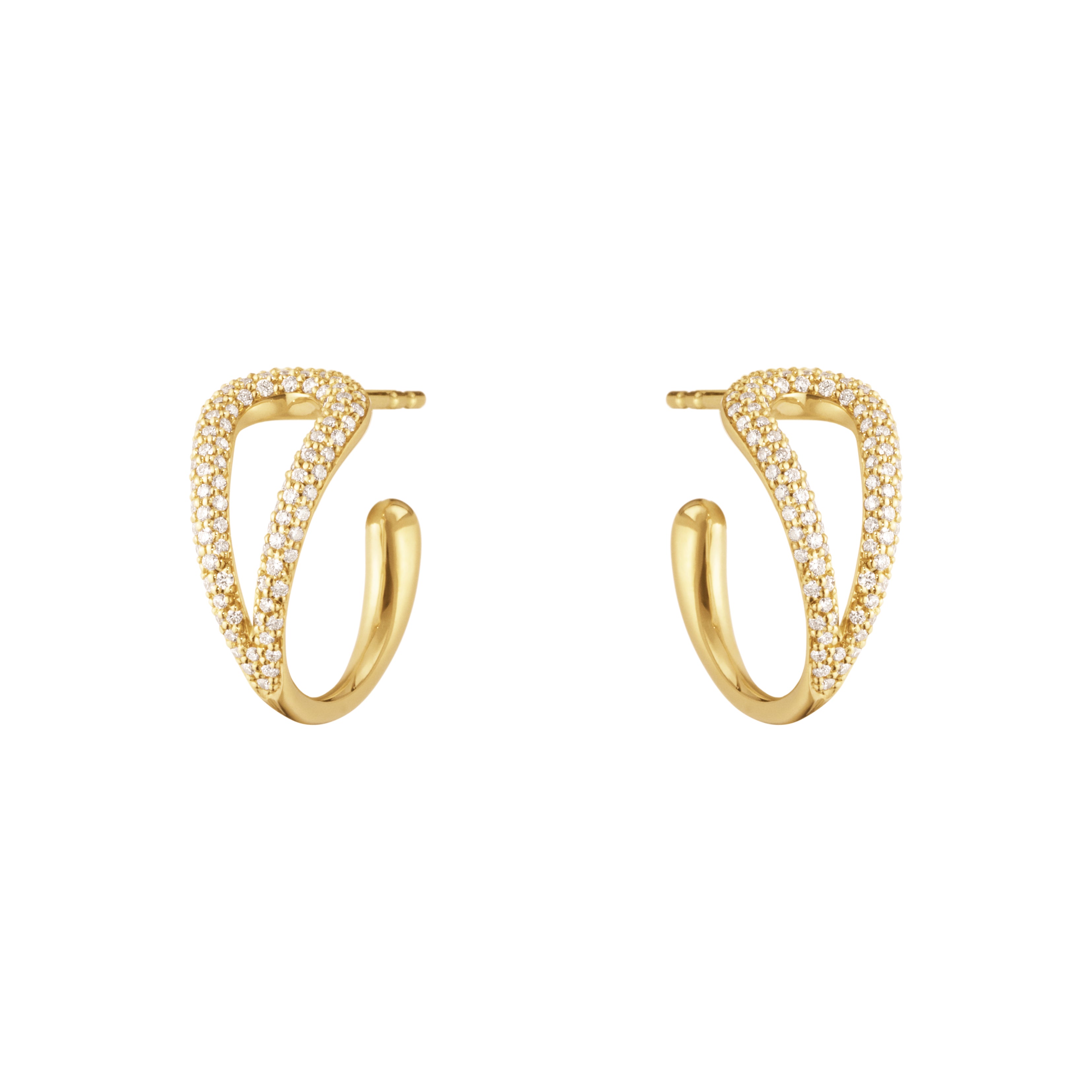 18 kt. Mercy Swirl hoops m/0,41 ct.