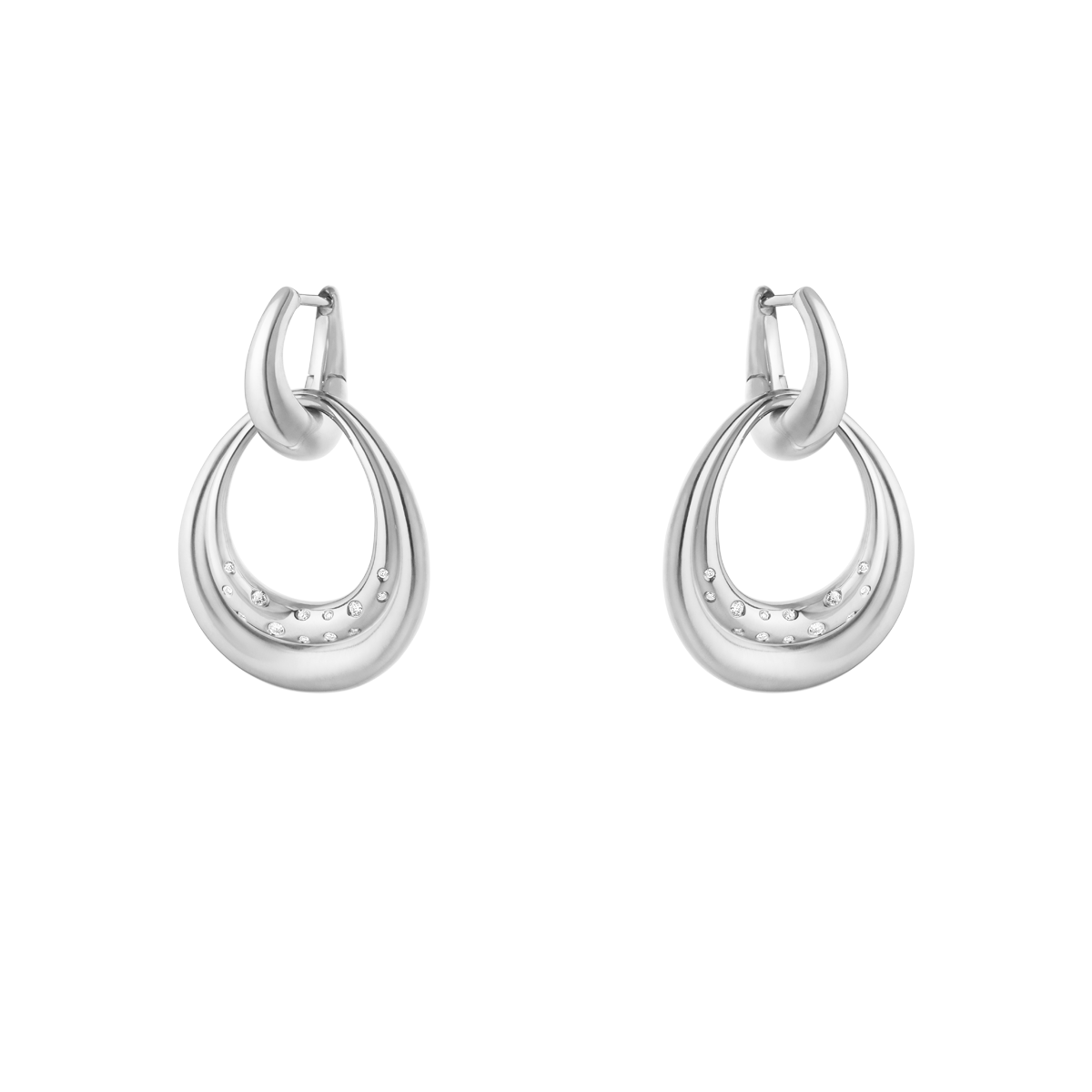 Offspring øreringe i sølv m/0,08 ct. medium