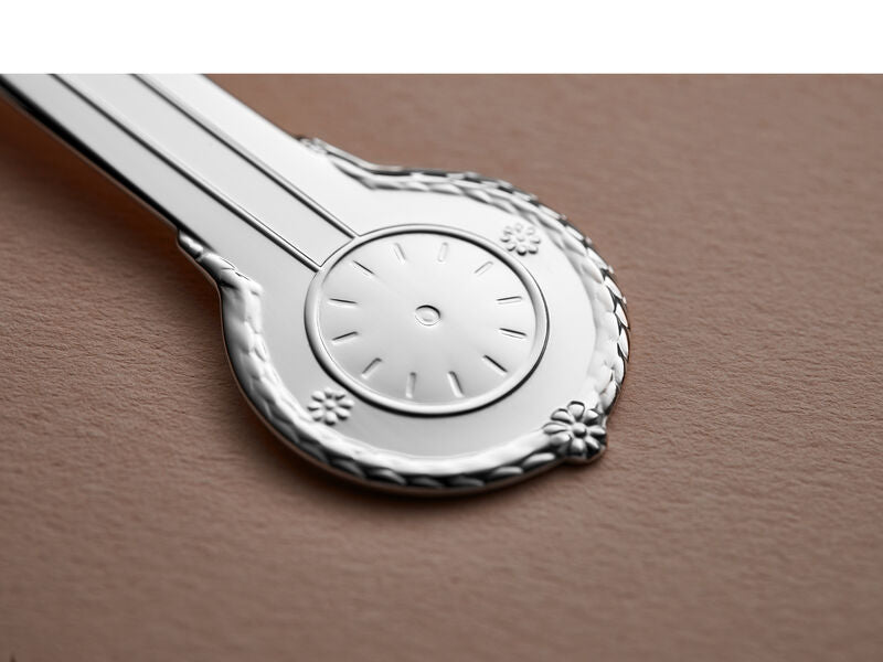 Sølv urske m/blomster blank