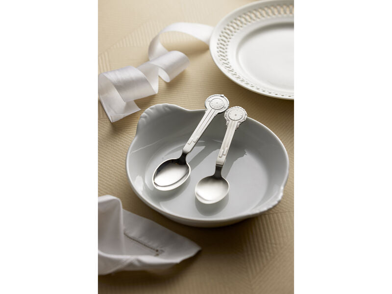 Sølv urske m/blomster blank