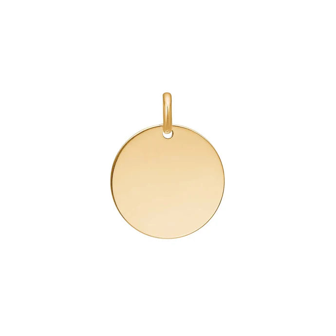 8kt. Guld vedh. plade 18mm