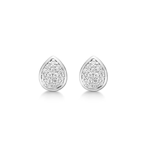 RHOD. SØLV ØRESTIK M/SY.ZIRCONIA*