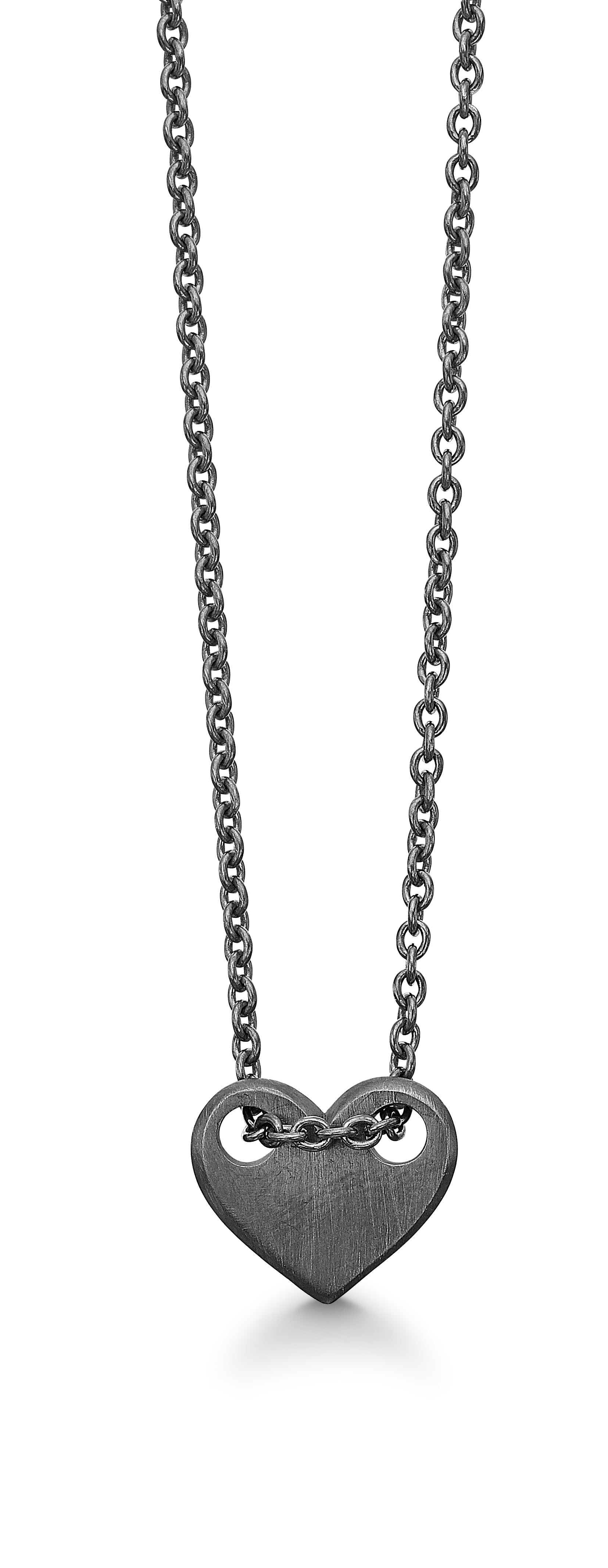 OXYD. SØLV COLLIER 40+3CM*