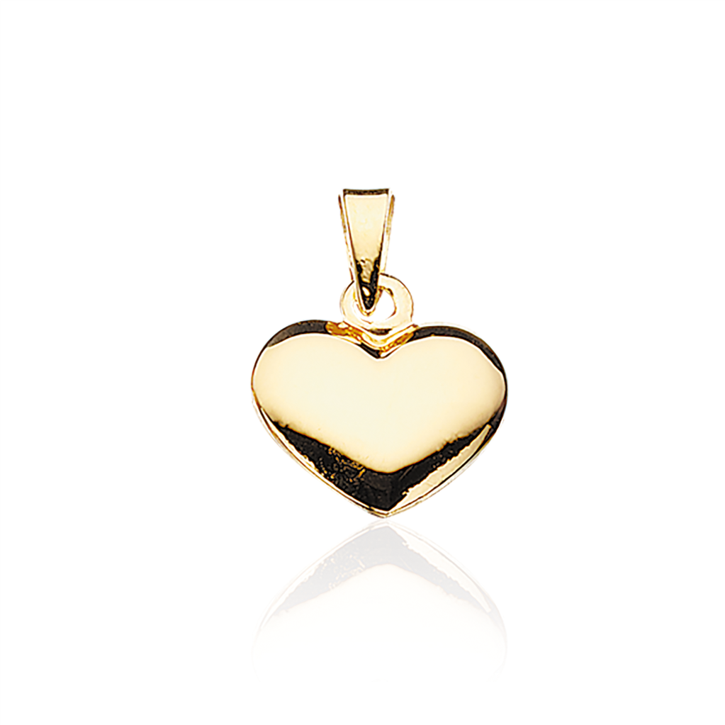 Hjerte glat 11 x 13 mm. 8 kt.