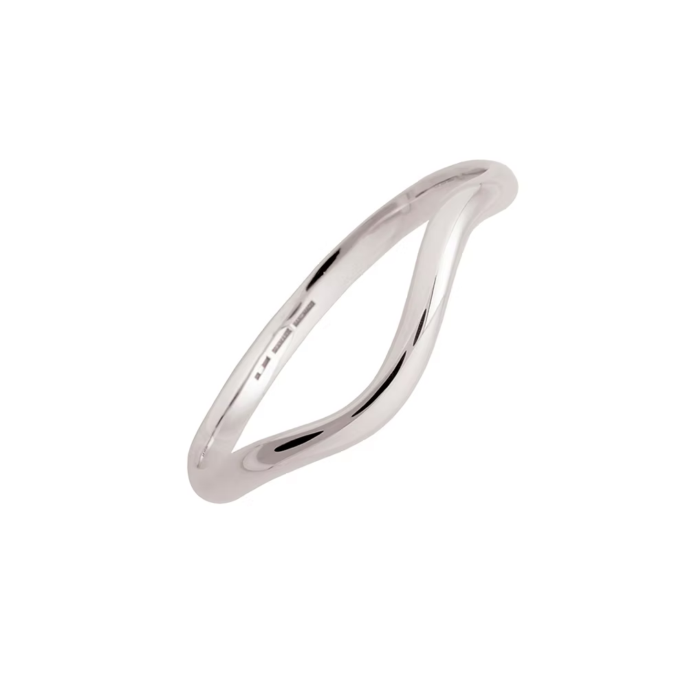 Sølv armring glat "S" buet 4,5mm