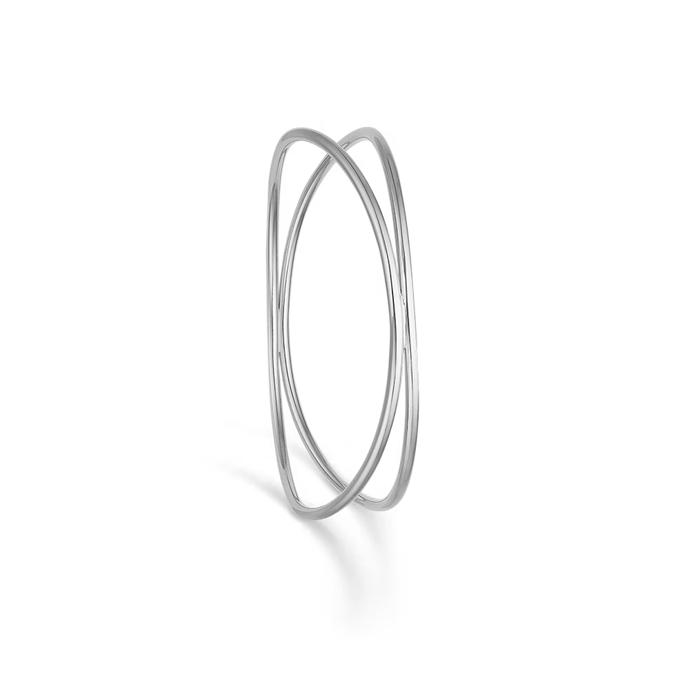 Sølvarmring 2 buer sat sammen  tr. 3,0 mm.