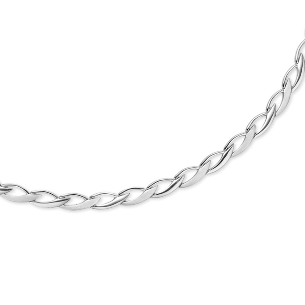 Sølv armlænke vredne led blank/mat