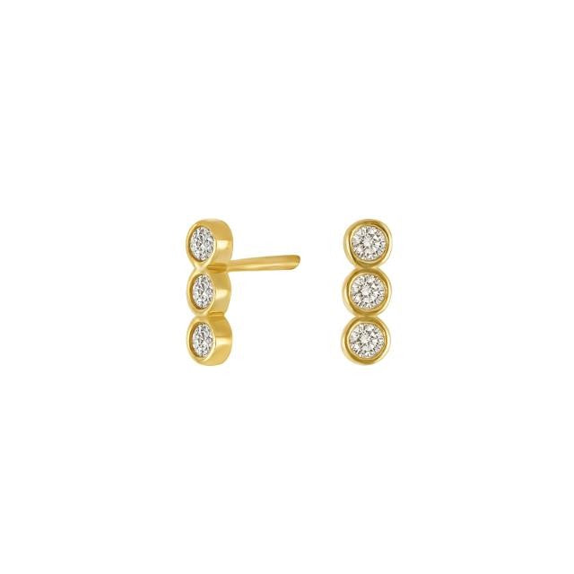 8 kt. Ørestikker med syntetisk zirconia