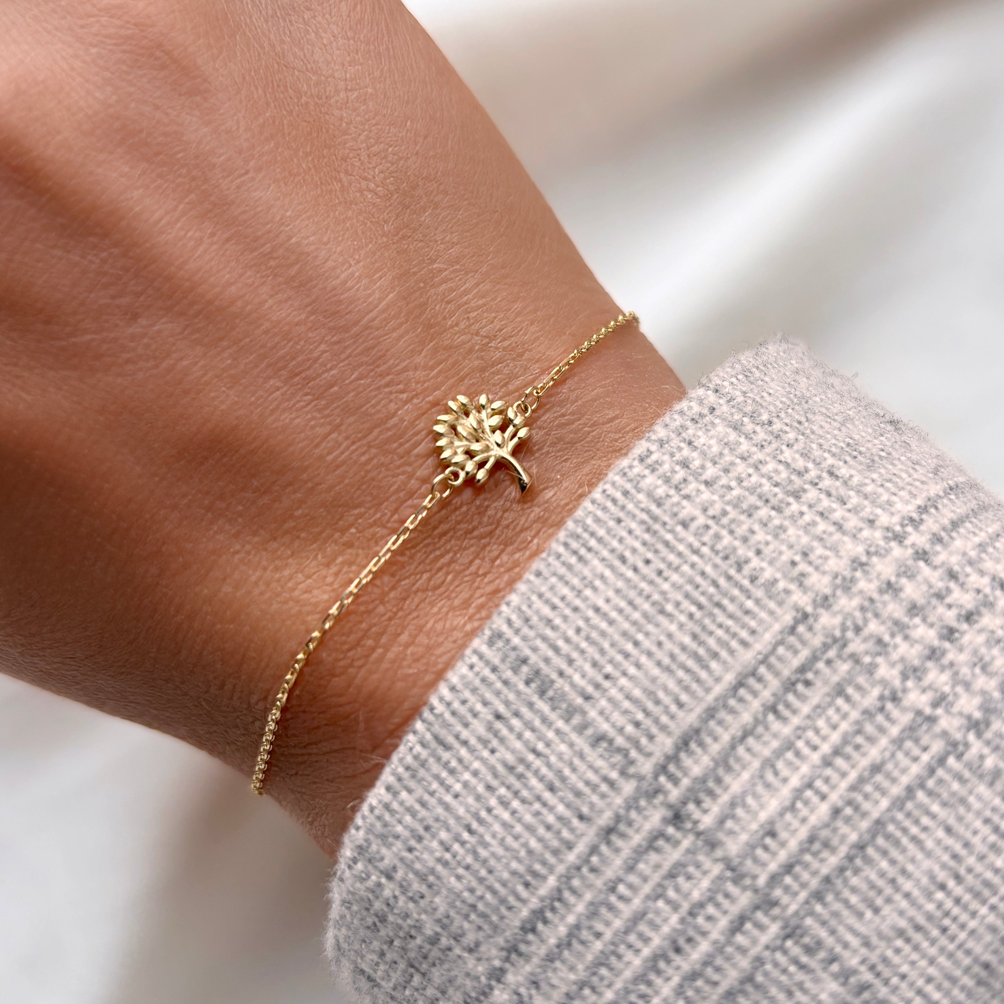 8 kt. armbånd Livets Træ 17+2cm