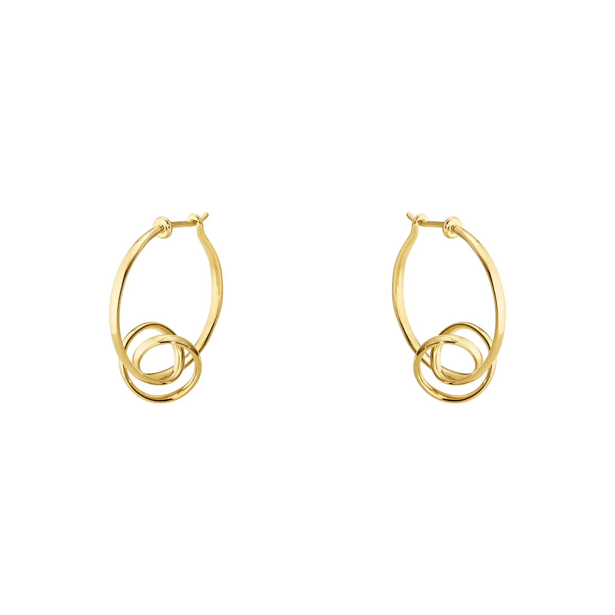 18 kt. Forget Me Knot øreringe