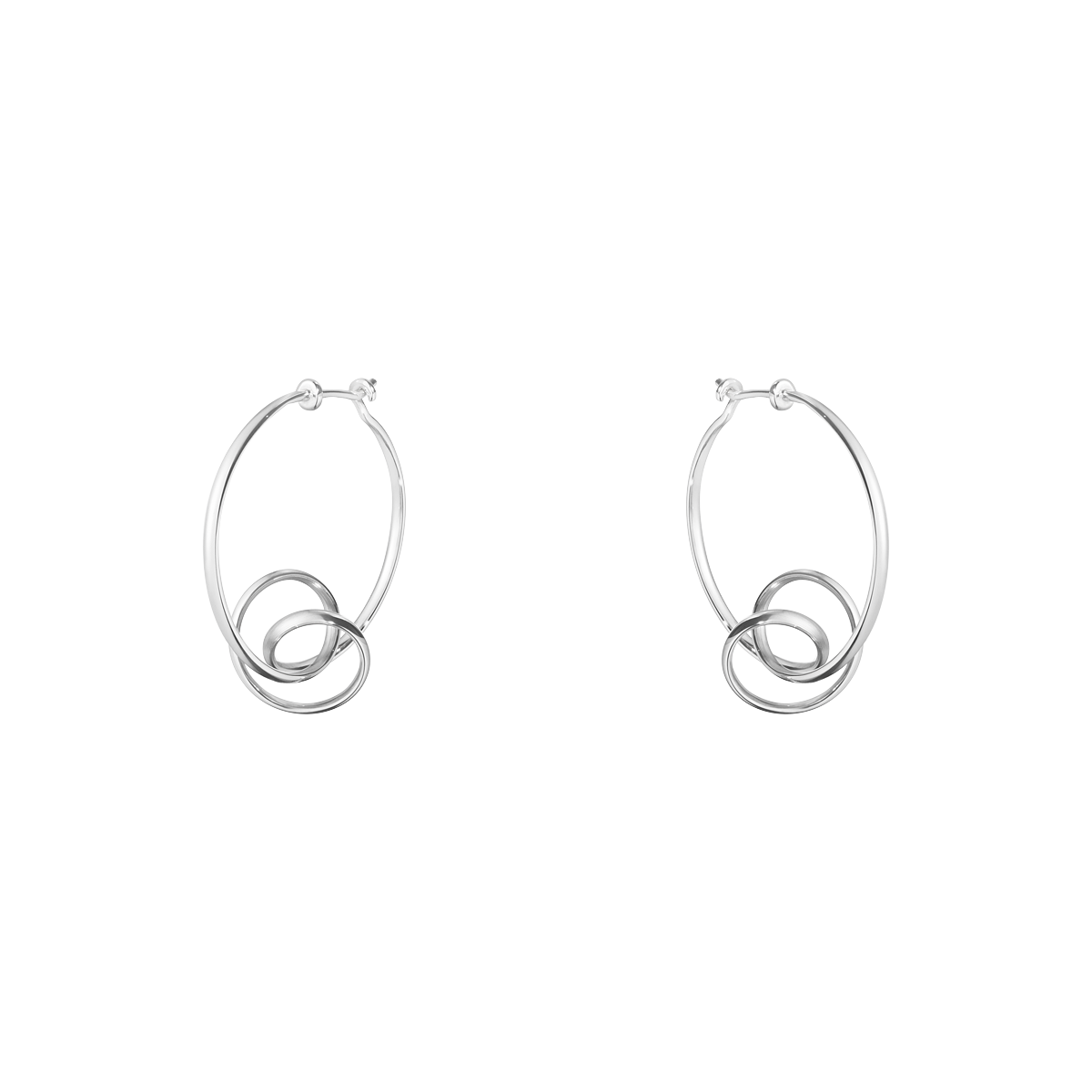 Forget-Me-Knot Hoops sølv øreringe