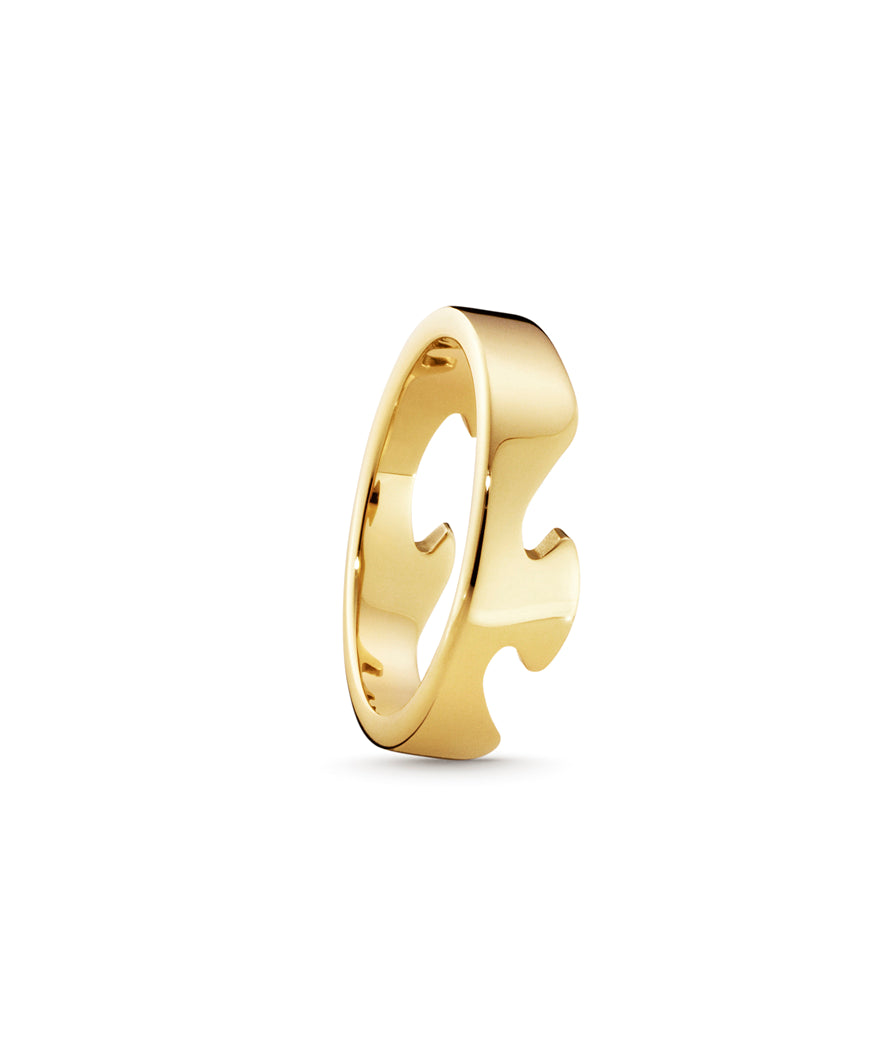 18 kt. fusionsring lysgyld ende