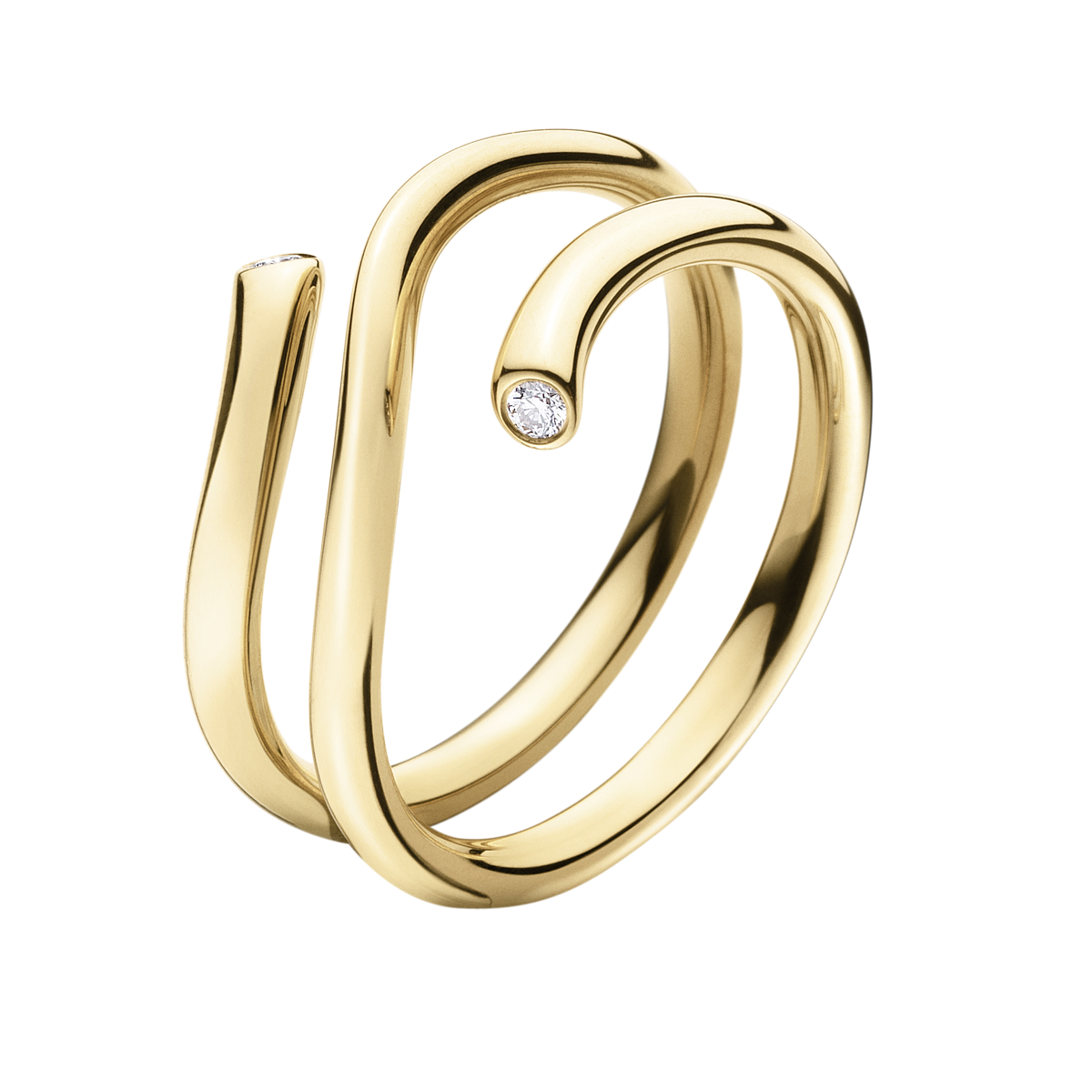 18 Kt. Ring Magic m/2 Brill Rødg. 0,04 ct. 1513A