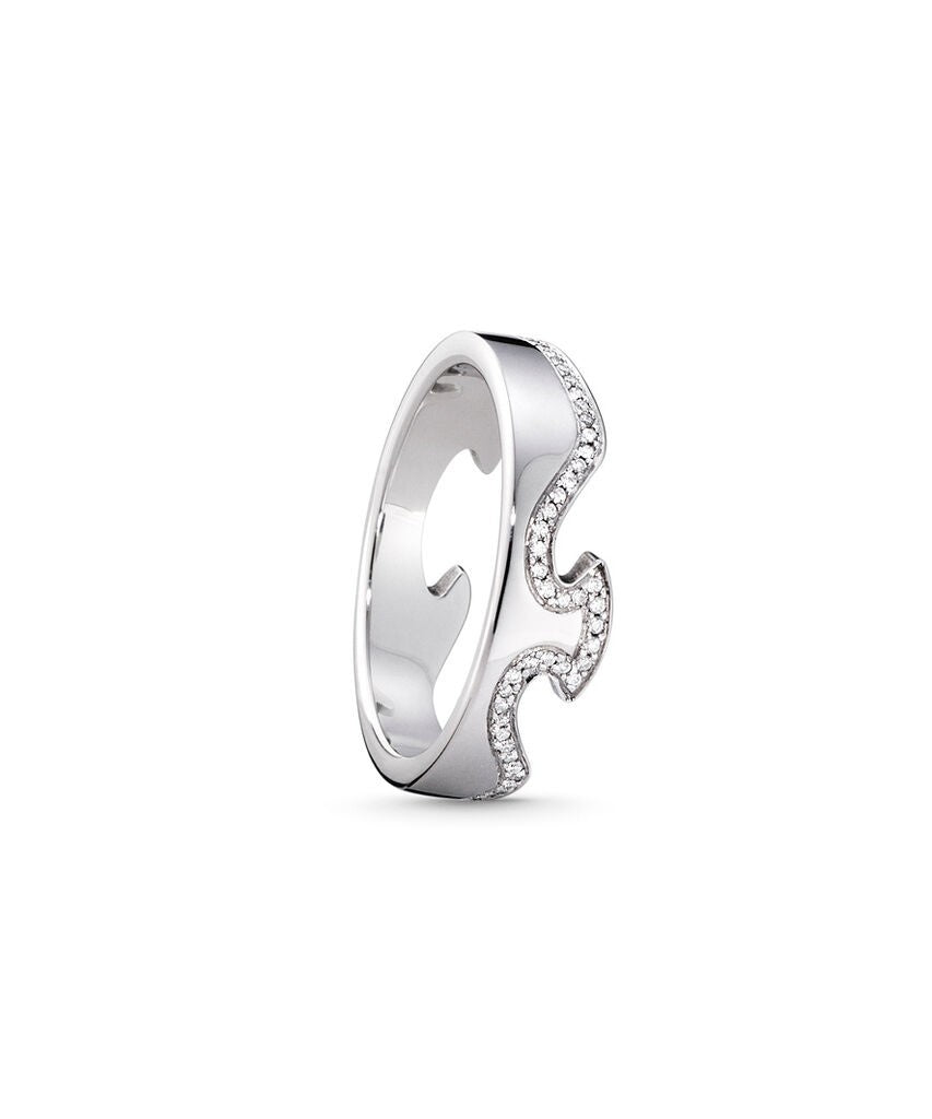 18 kt.Fusion ende. 0,18ct. hvg