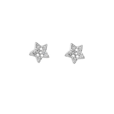 14 kt. Hvg.Ørestikker 22x0,005ct. TWPI*