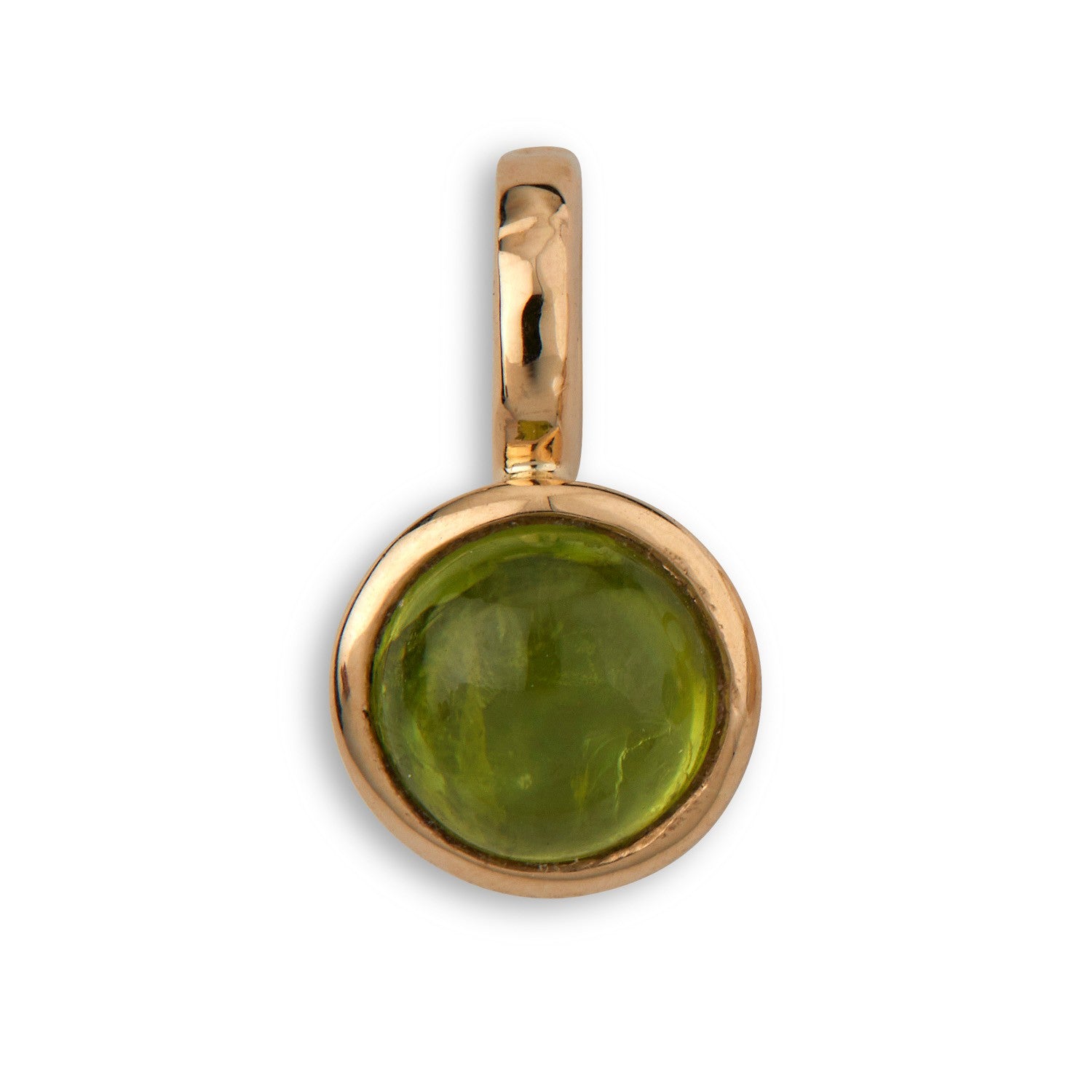 Peridot vedhæng 14kt+sølvkerne, Birdie