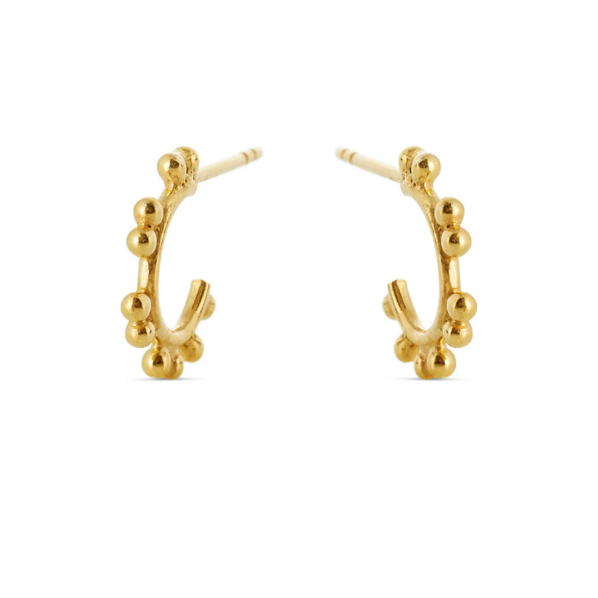 Forgyldte sølv creoler m/kugler