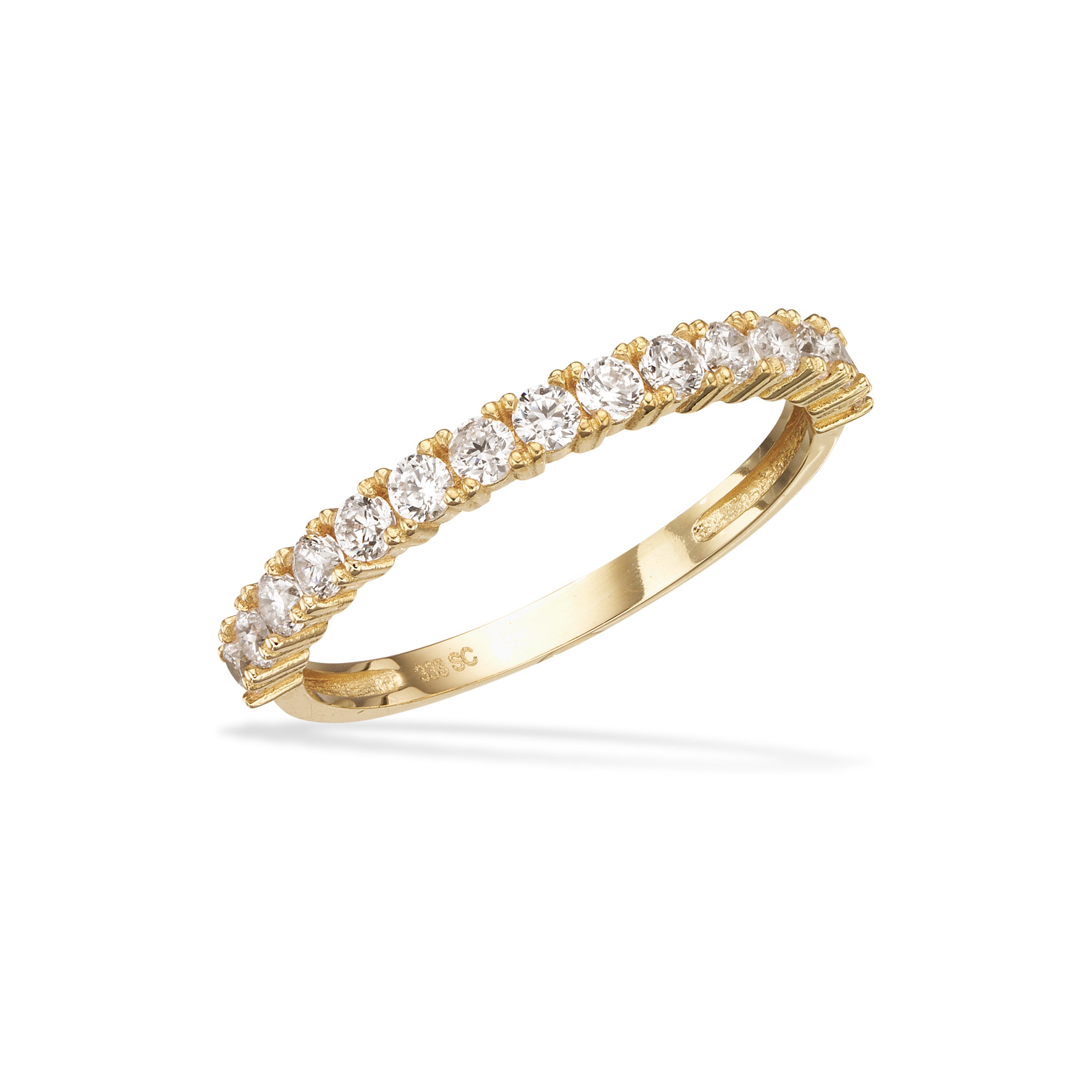 8 kt. ring m/cubic zirkonia