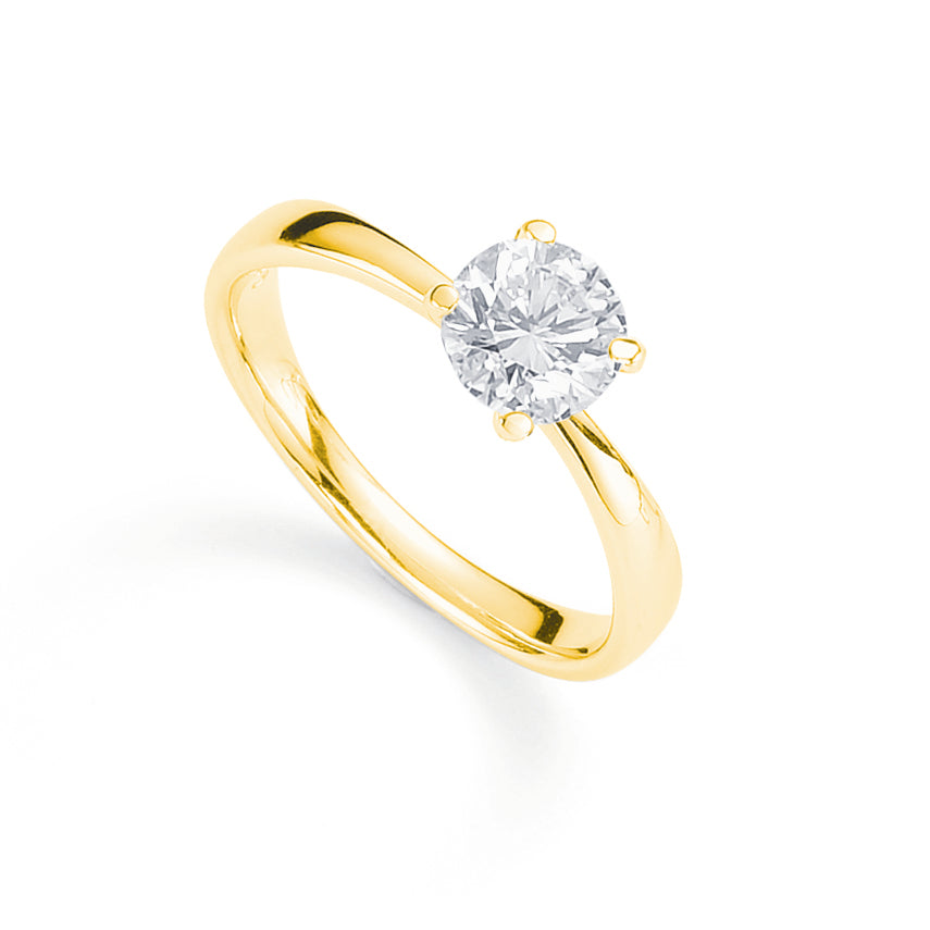 14 kt. ring m/0,51 ct. F-SI2