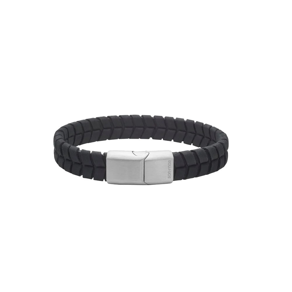 SON armbånd sort kalveskind 12 mm.