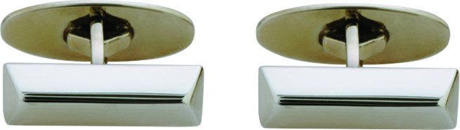 Manchetknapper sølv 3kant stav 6x20 mm